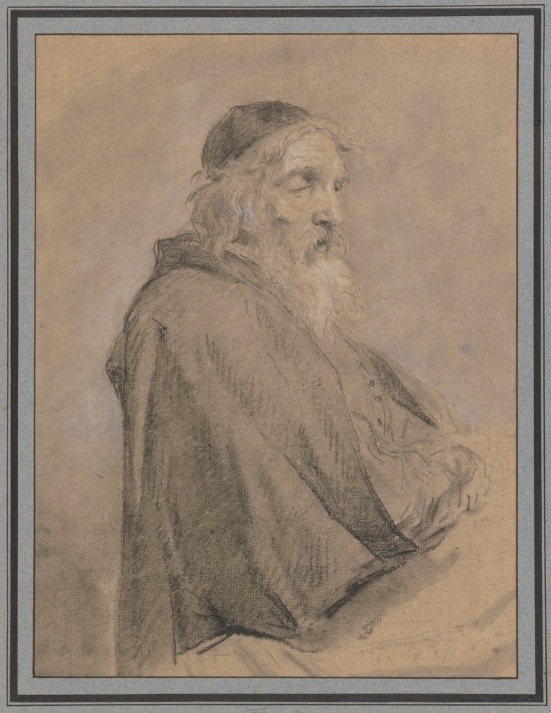 Brustbild eines alten bärtigen Mannes im Profil nach rechts, Etienne Theaulon