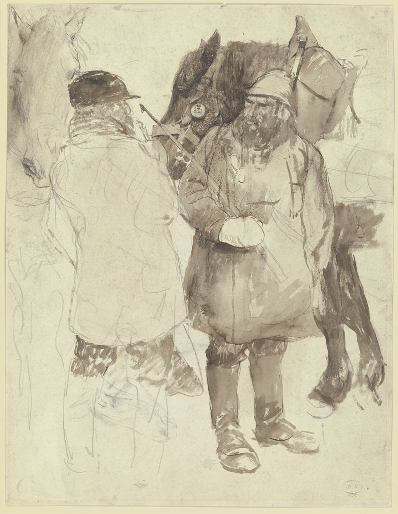 Zwei Fuhrknechte mit Pferden, Wilhelm Altheim