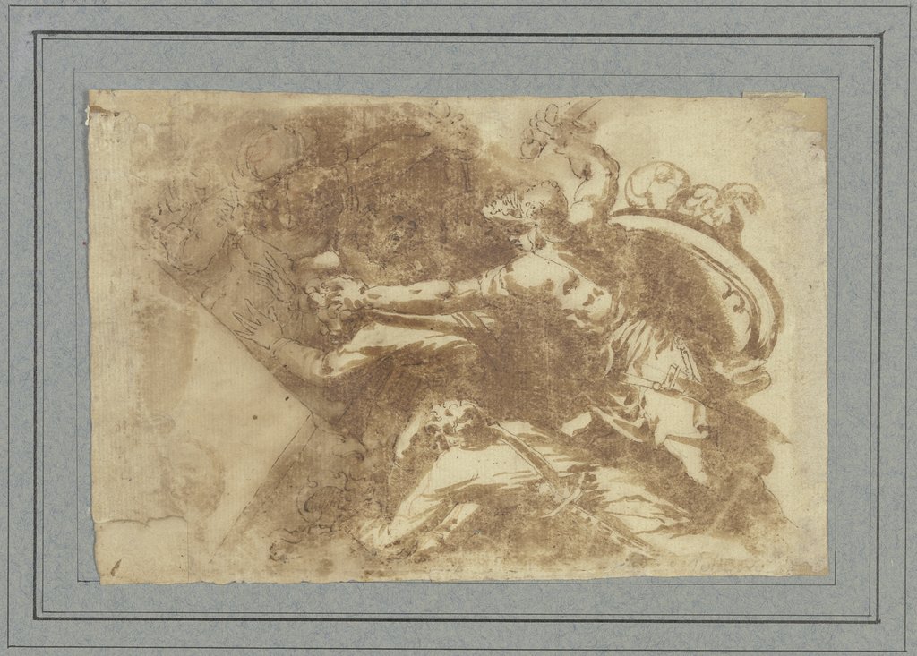 Fight scene, Polidoro da Caravaggio;   ?