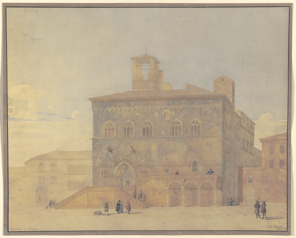 Town hall Perugia, Friedrich Maximilian Hessemer