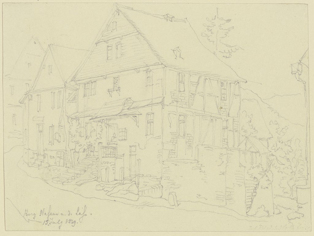 Häuserzeile in Berg Nassau an der Lahn, Johann Friedrich Hoff
