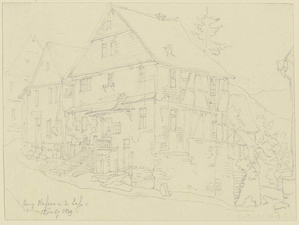 Häuserzeile in Berg Nassau an der Lahn, Johann Friedrich Hoff