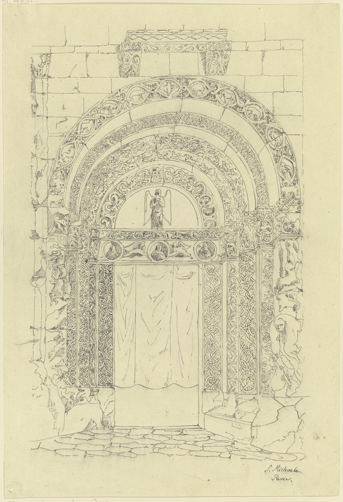 Portal von S. Michele in Pavia, Friedrich Maximilian Hessemer;   attributed