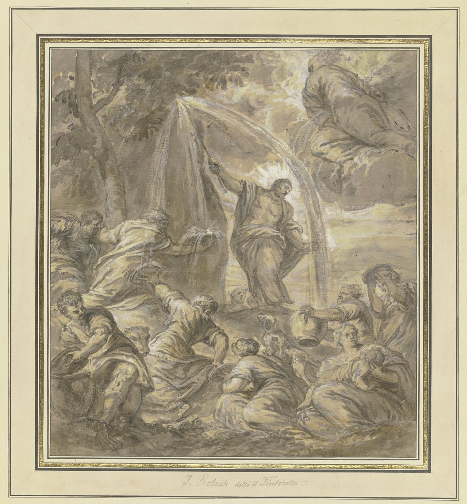 Moses's spring water miracle, Tintoretto;   ?