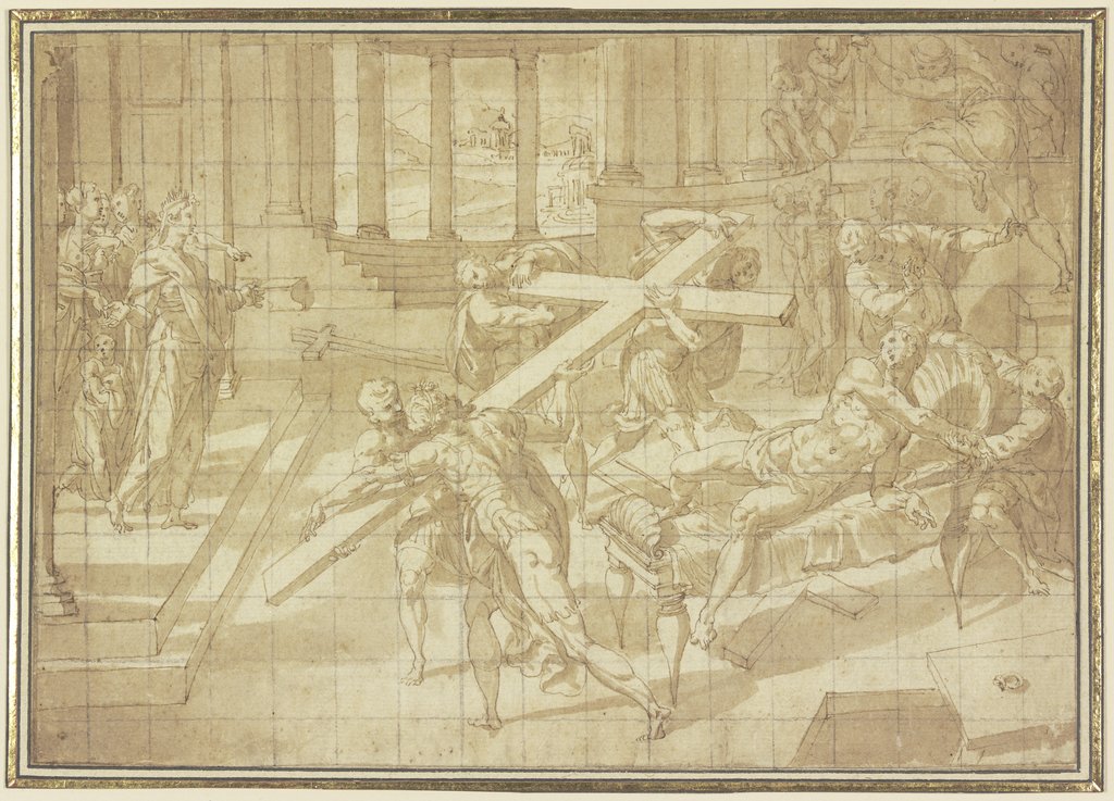 Die Heilige Helena erweckt durch Auflegen des Heiligen Kreuzes einen Toten, Tintoretto;   ?