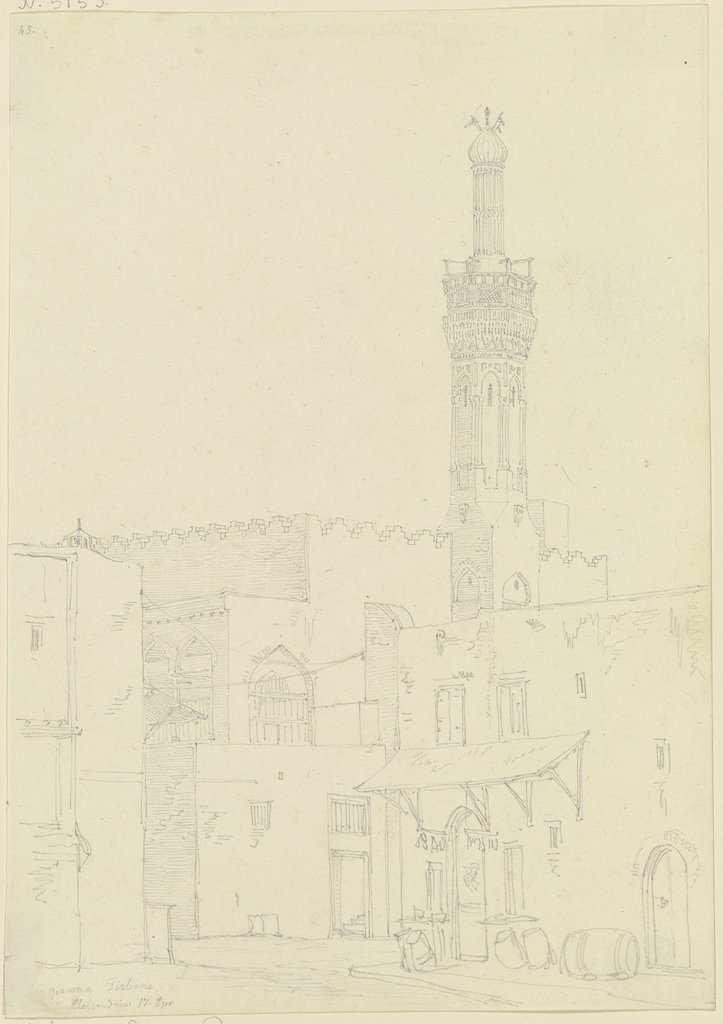Die Moschee Giamma Tirbane in Alexandria, Friedrich Maximilian Hessemer