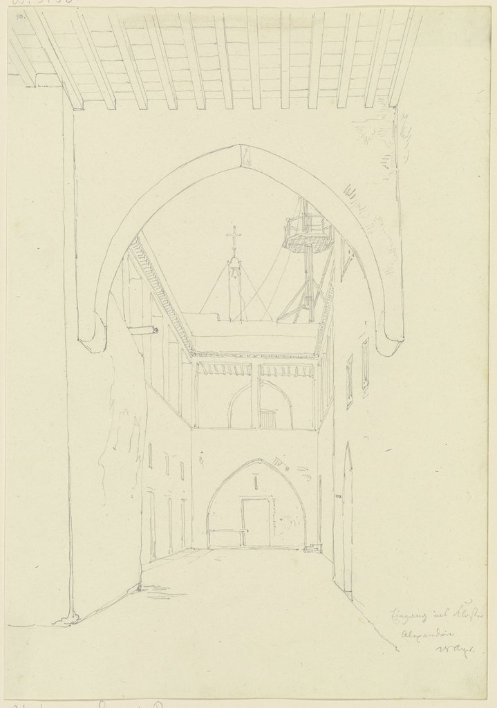 Eingang zu einem Kloster in Alexandria, Friedrich Maximilian Hessemer