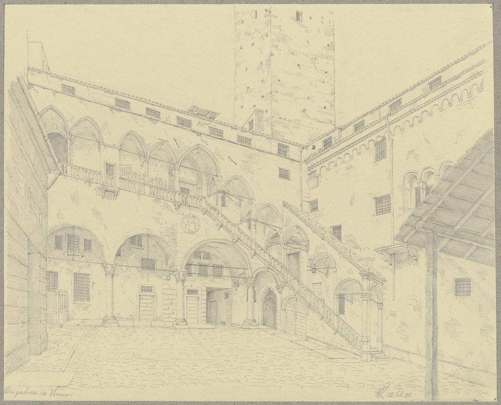 Die Torre dei Lamberti in Verona, Friedrich Wilhelm Ludwig