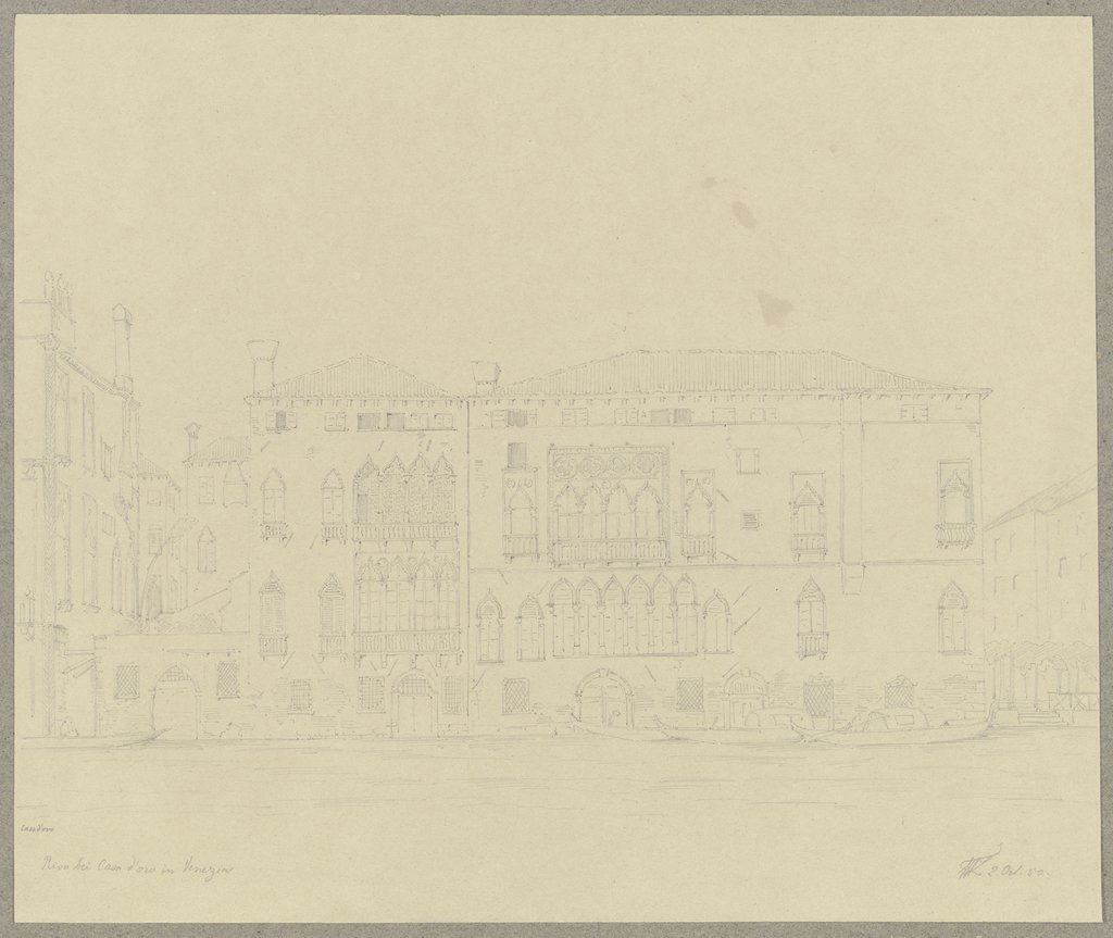 Der Palazzo Ca’ d’Oro am Canale Grande in Venedig, Friedrich Wilhelm Ludwig