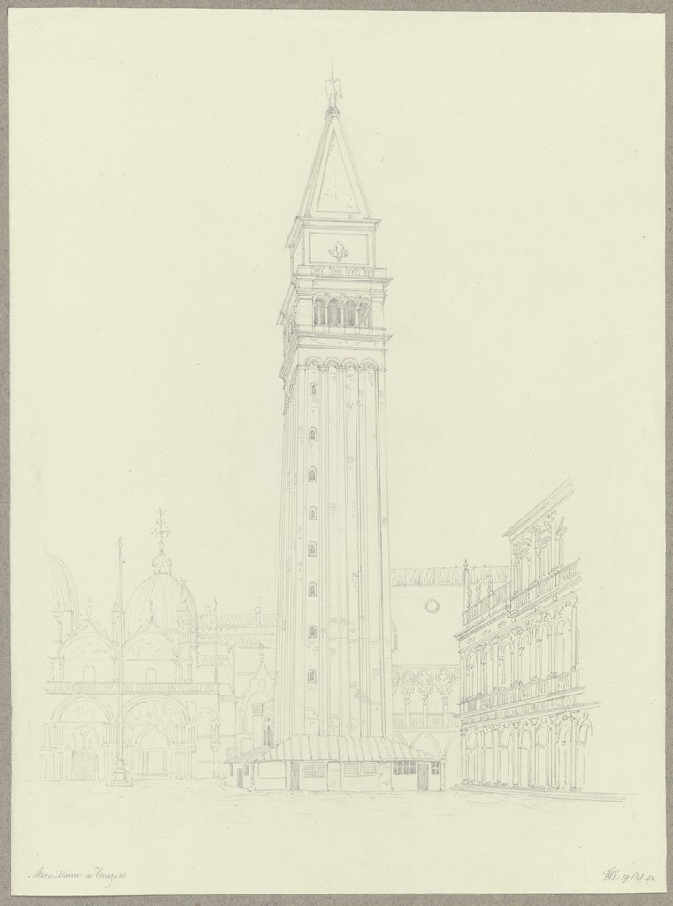 Der Markusturm in Venedig, Friedrich Wilhelm Ludwig