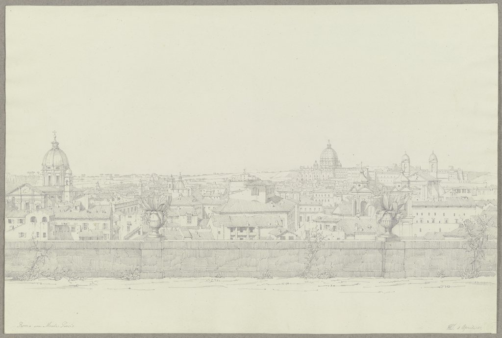 Rom vom Monte Pincio aus gesehen, Friedrich Wilhelm Ludwig