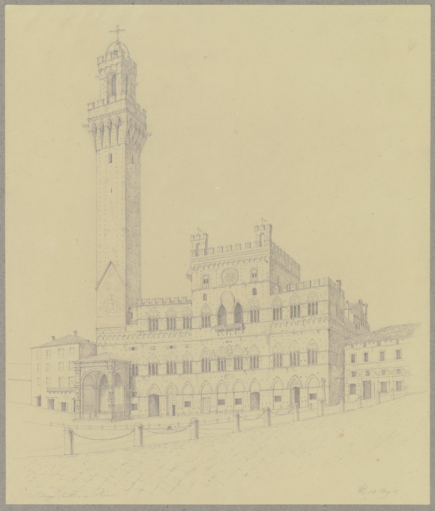 Der Palazzo Pubblico in Siena, Friedrich Wilhelm Ludwig