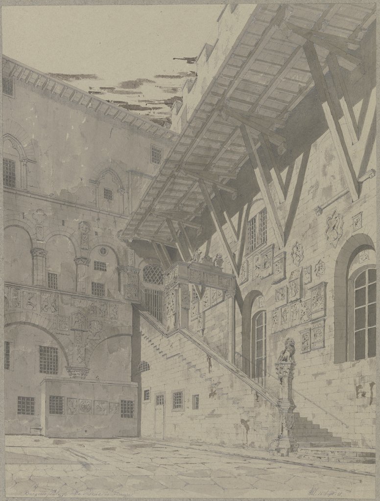 Hof des Bargello in Florenz, Friedrich Wilhelm Ludwig