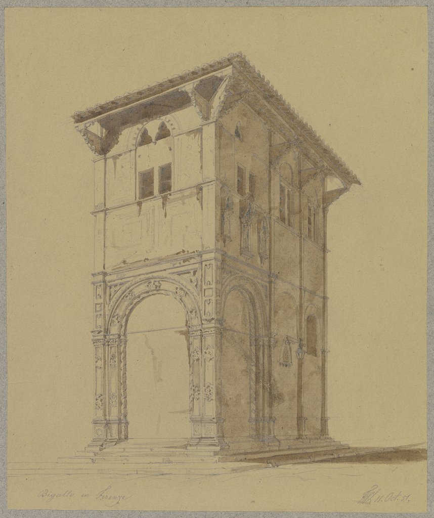 Die Loggia del Bigallo in Florenz, Friedrich Wilhelm Ludwig