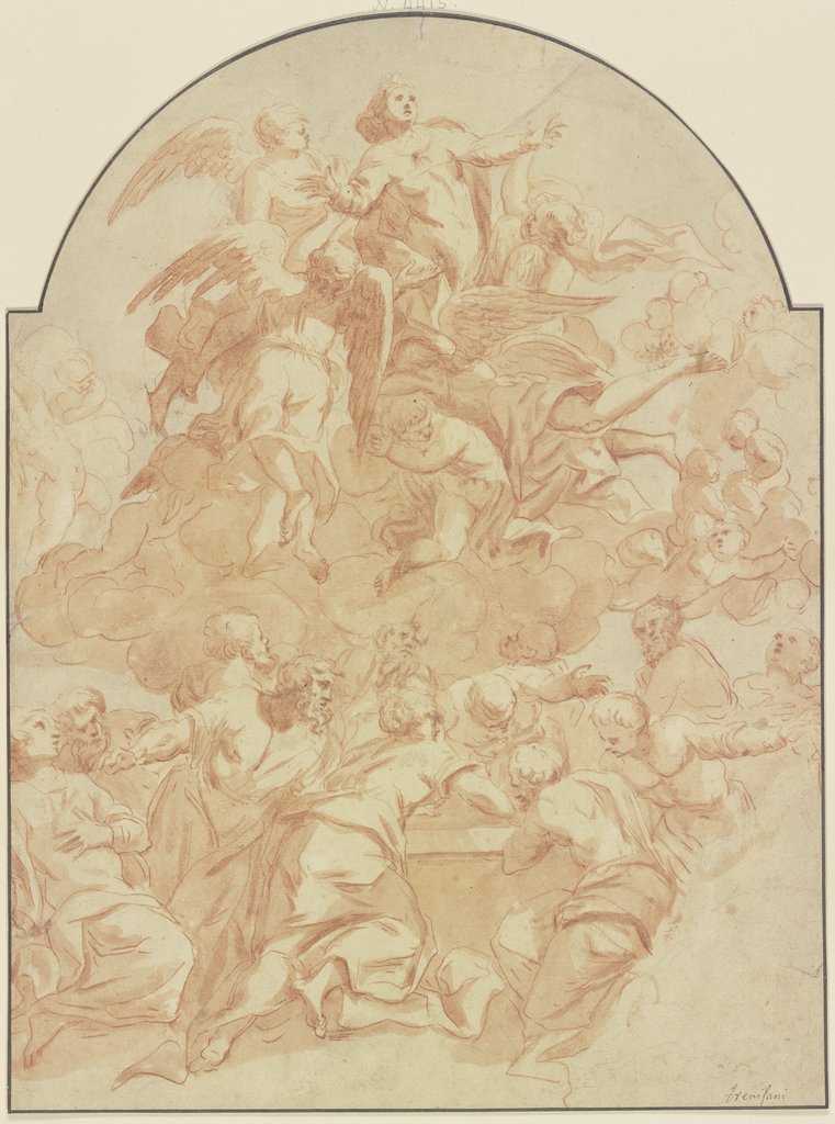 Assumption of Mary, Francesco Trevisani, after Tintoretto