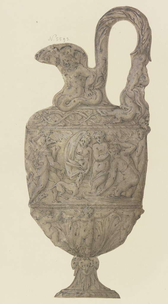 Ziervase mit Darstellung der Aktaion-Legende, Italienisch, 16. Jahrhundert