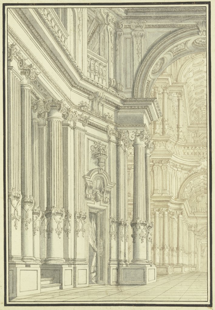 Innenraum einer barocken Kirche, Giacomo Antonio Mannini