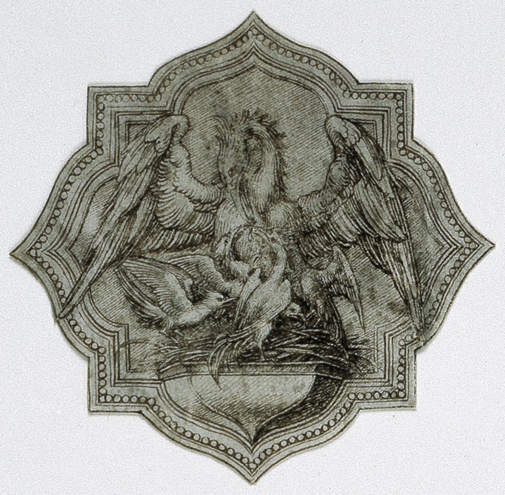 The Pelican in her Piety, Andrea Mantegna;   ?, Andrea Mantegna;  circle
