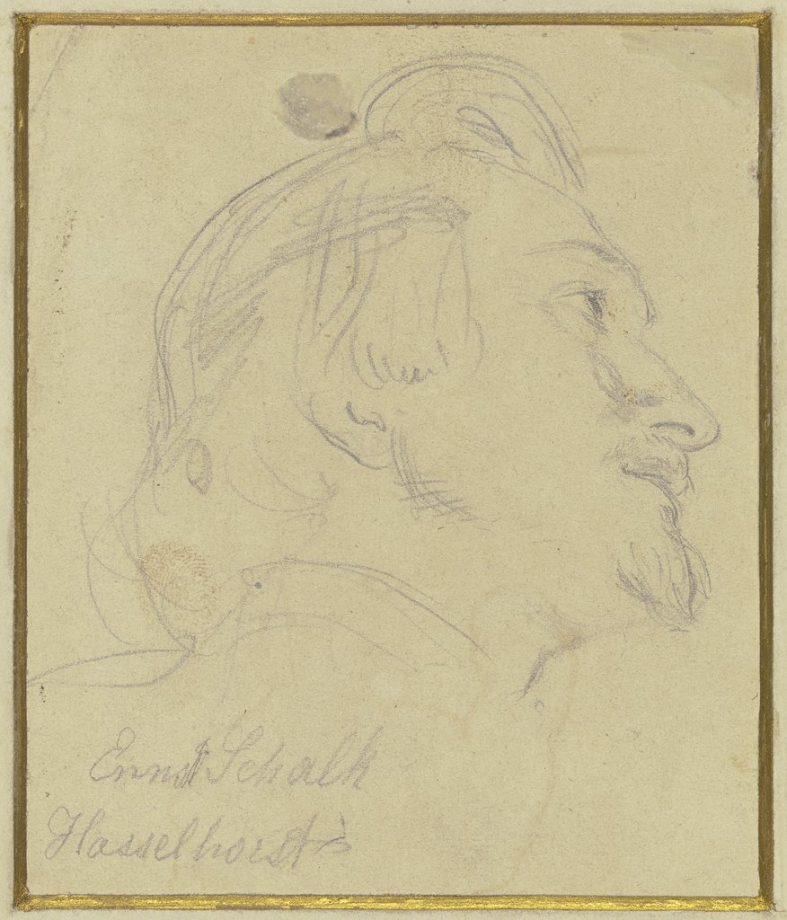 Kopf des Malers Ernst Schalck, Johann Heinrich Hasselhorst