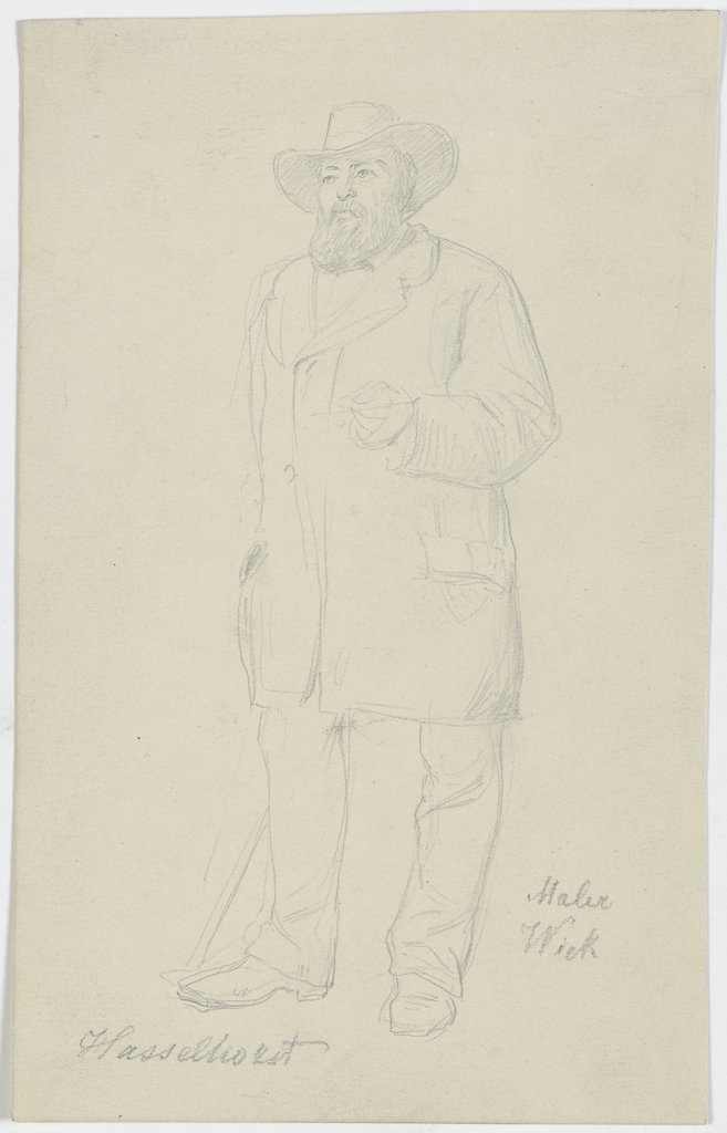 Der Maler Wick in ganzer Figur, Johann Heinrich Hasselhorst