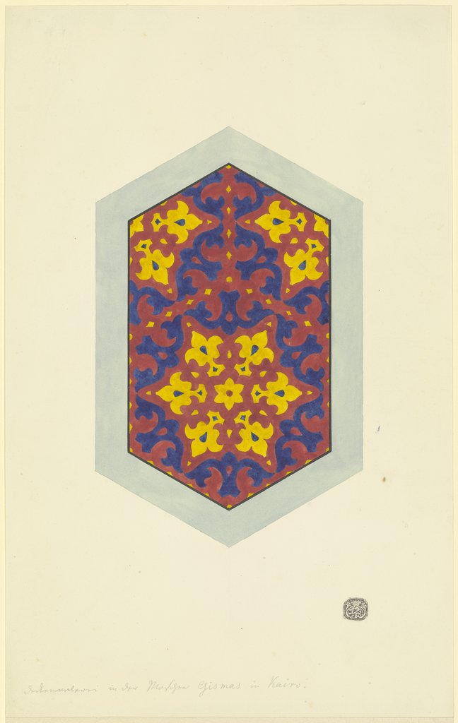 Deckenmalerei in der Moschee Gismas in Kairo, Friedrich Maximilian Hessemer