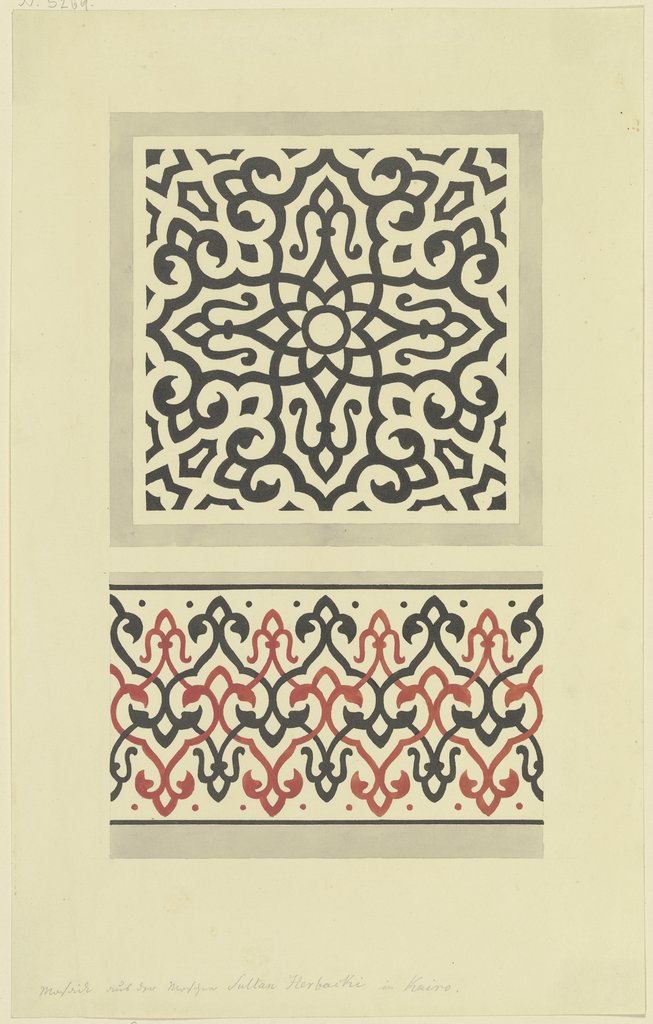 Mosaik aus einer Moschee in Kairo, Friedrich Maximilian Hessemer