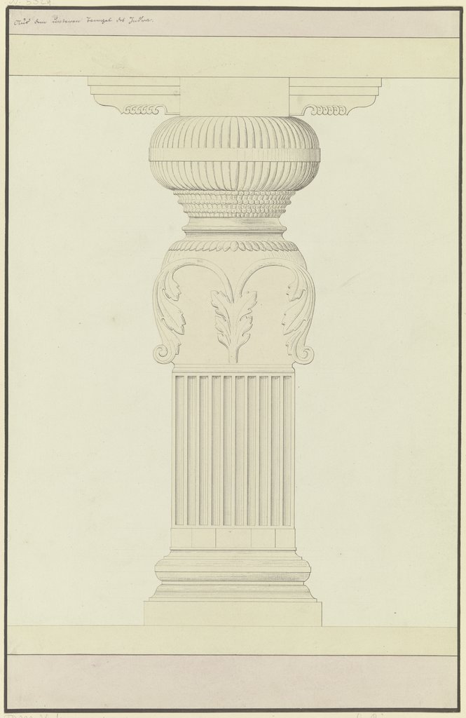 Indische Säule und Architrav, Gustav Rügemer, after Friedrich Maximilian Hessemer
