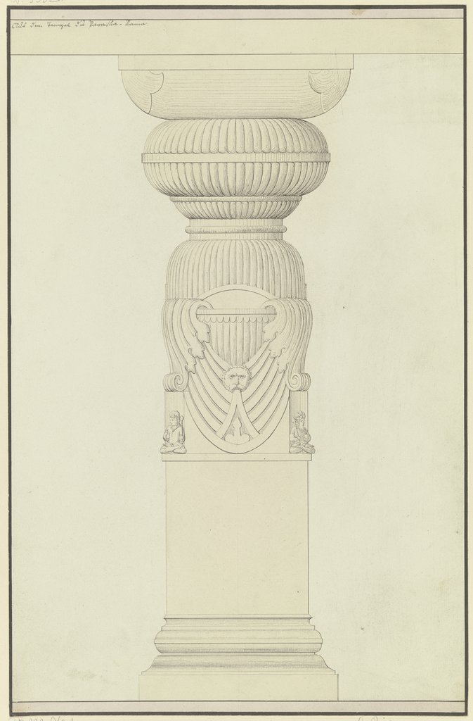 Indische Säule und Architrav, Gustav Rügemer, after Friedrich Maximilian Hessemer