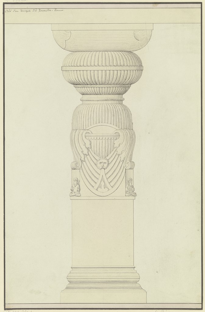 Indische Säule und Architrav, Gustav Rügemer, after Friedrich Maximilian Hessemer