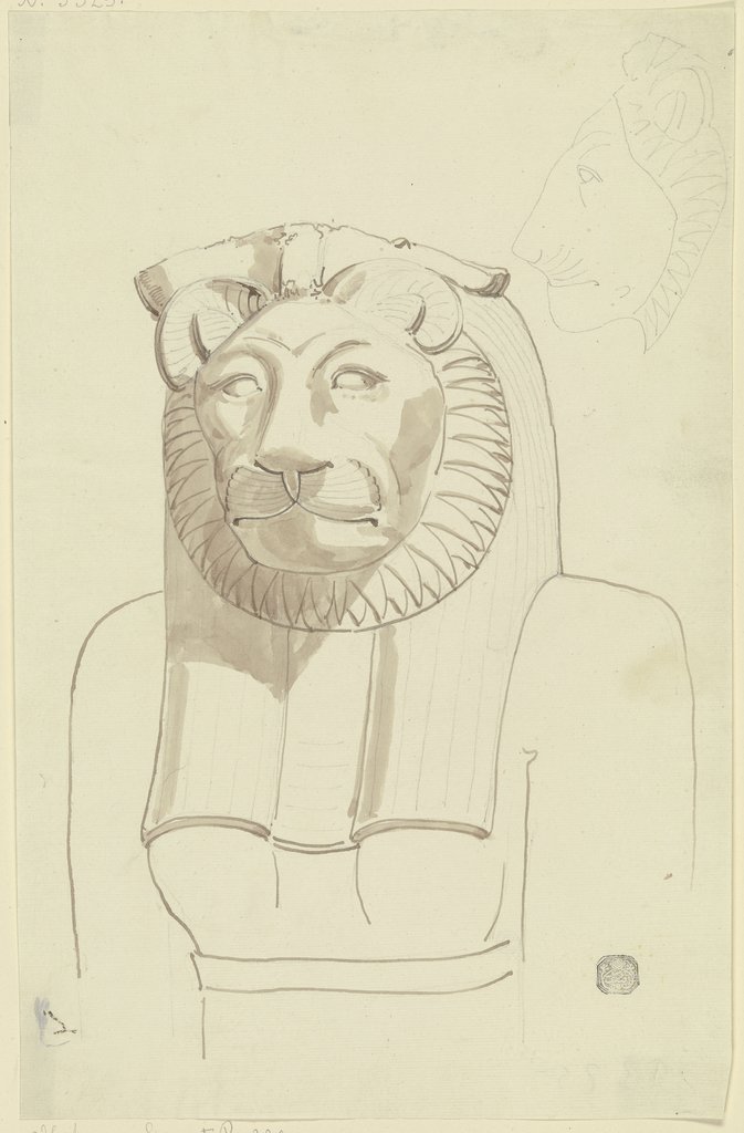 Löwenköpfige ägyptische Göttin (Sachmet), Friedrich Maximilian Hessemer