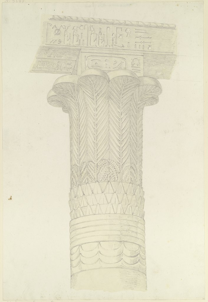 Ägyptische Säulen mit Architrav, Friedrich Maximilian Hessemer