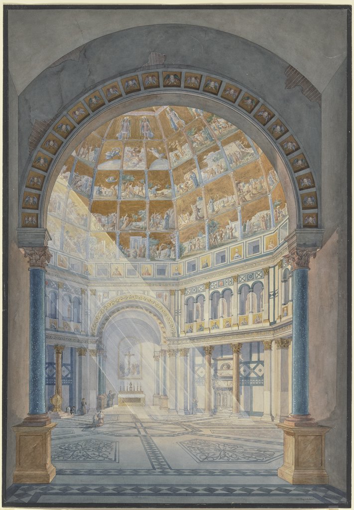 Das Innere des Baptisteriums S. Giovanni  in Florenz, Friedrich Peipers