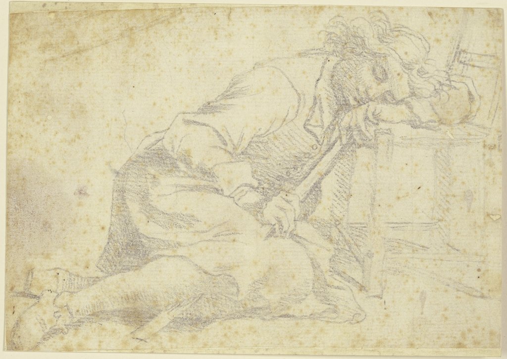 Schlafender junger Mann, Italienisch, 17. Jahrhundert