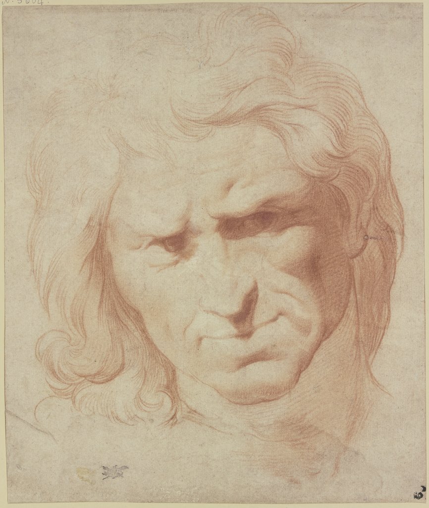 Männlicher Kopf, Italienisch, 17. Jahrhundert;   ?