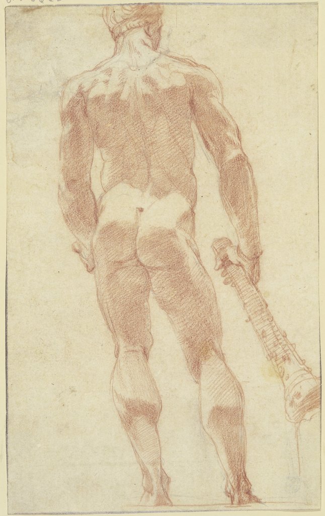 Stehender Herkules in Rückenansicht, Italienisch, 16. Jahrhundert