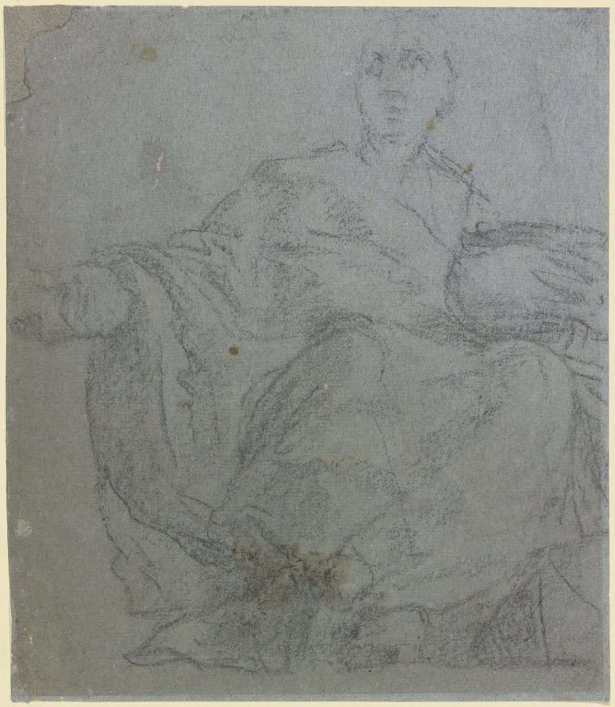 Sitzende Frau in weitem Gewand, Venezianisch, 16. Jahrhundert