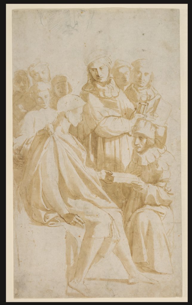 The Handing Over of the Pandects, Raphael, Raphael;  workshop