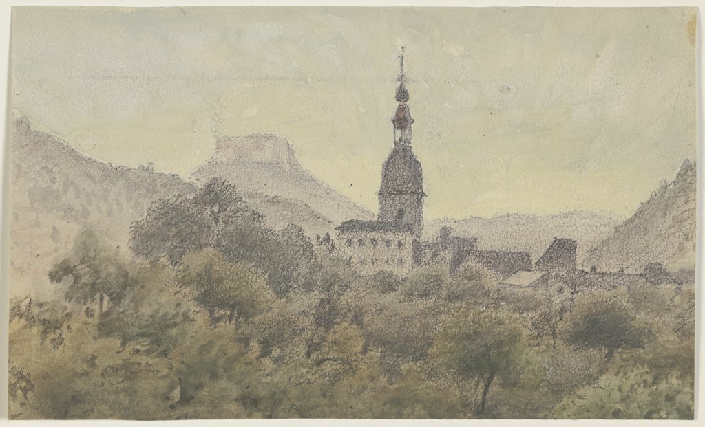 Schandau with the Lilienstein, Friedrich Eugen Peipers