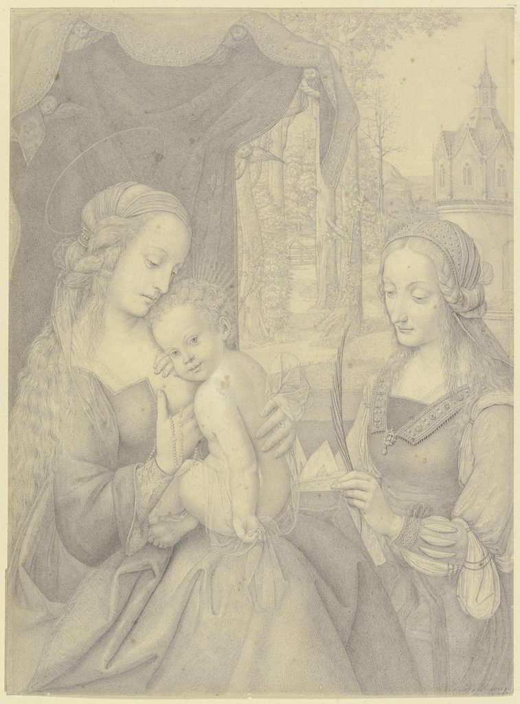 Madonna mit Kind und der Heiligen Barbara, Nikolaus Hoff