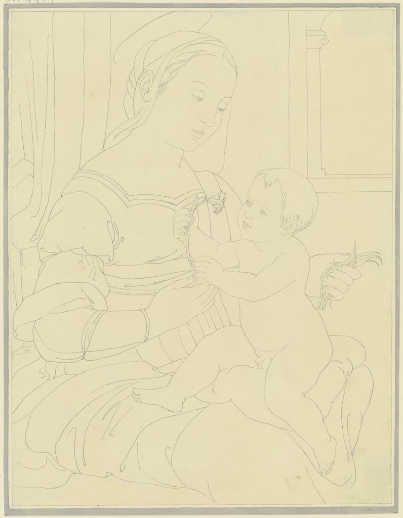 Madonna with child, Friedrich Maximilian Hessemer
