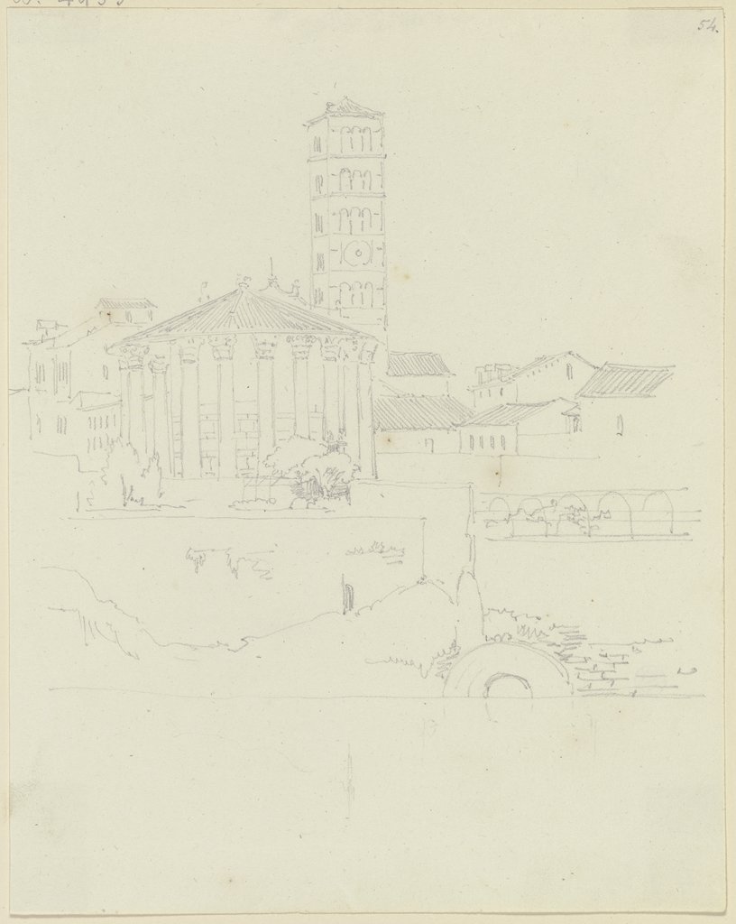Der Tempio di Ercole Vincitore und S. Maria in Cosmedin in Rom, Friedrich Maximilian Hessemer