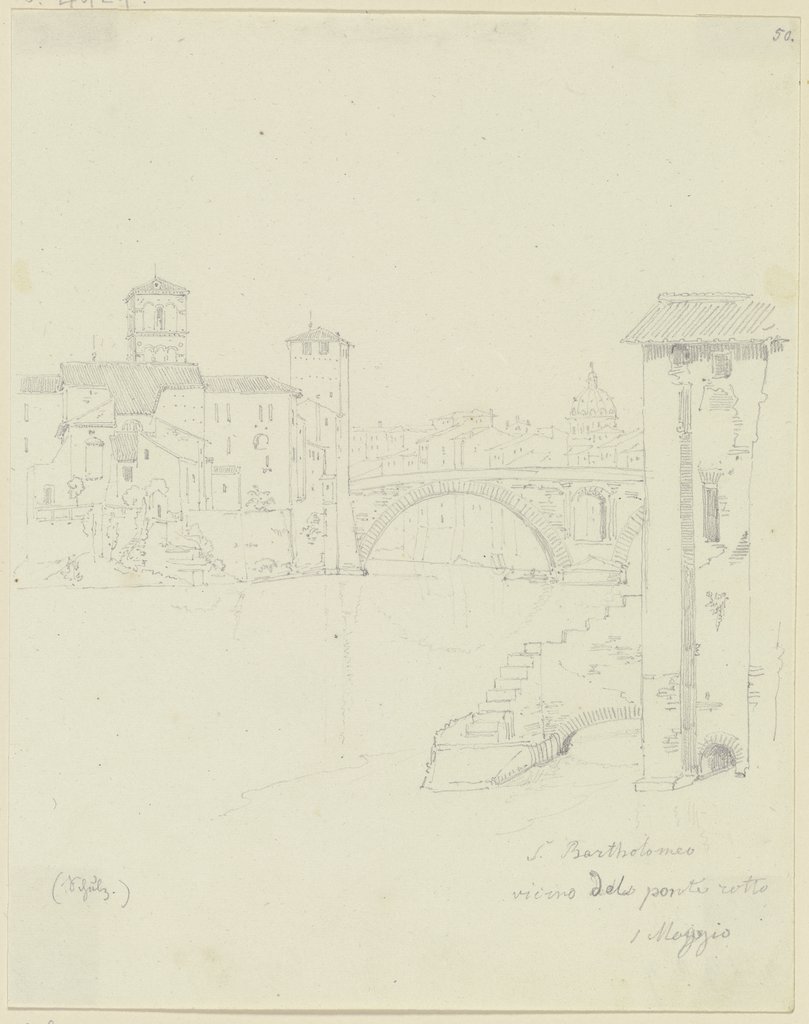 S. Bartolomeo all’Isola mit dem Pons Aemilius in Rom, Friedrich Maximilian Hessemer