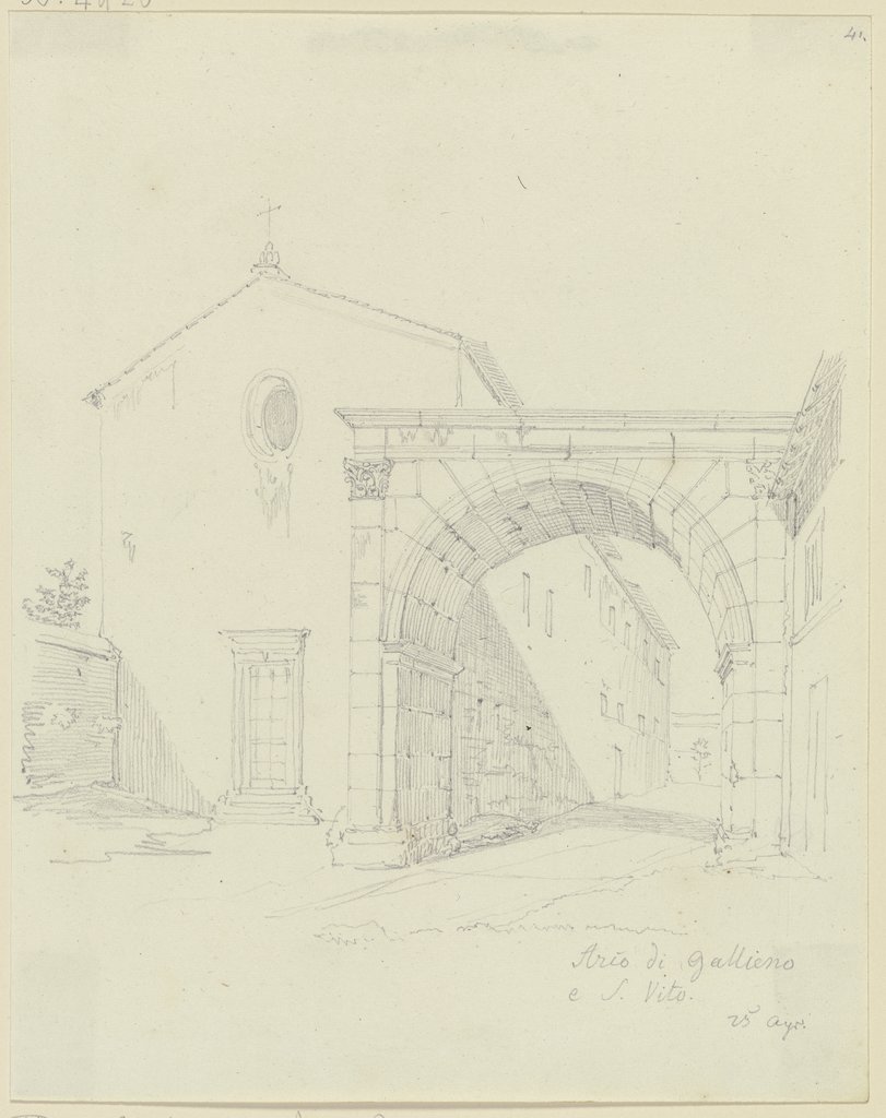 Die Porta Esquilina und Santi Vito, Modesto e Crescenzia in Rom, Friedrich Maximilian Hessemer