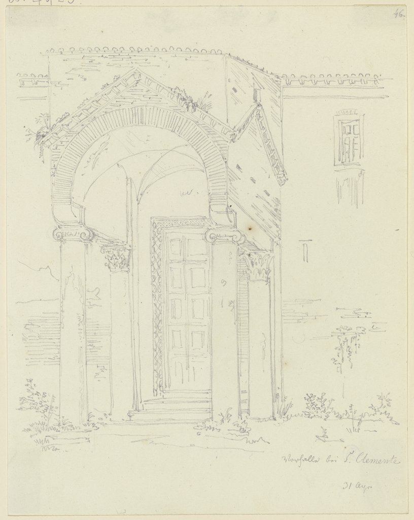 Der Protiro von S. Clemente in Rom, Friedrich Maximilian Hessemer