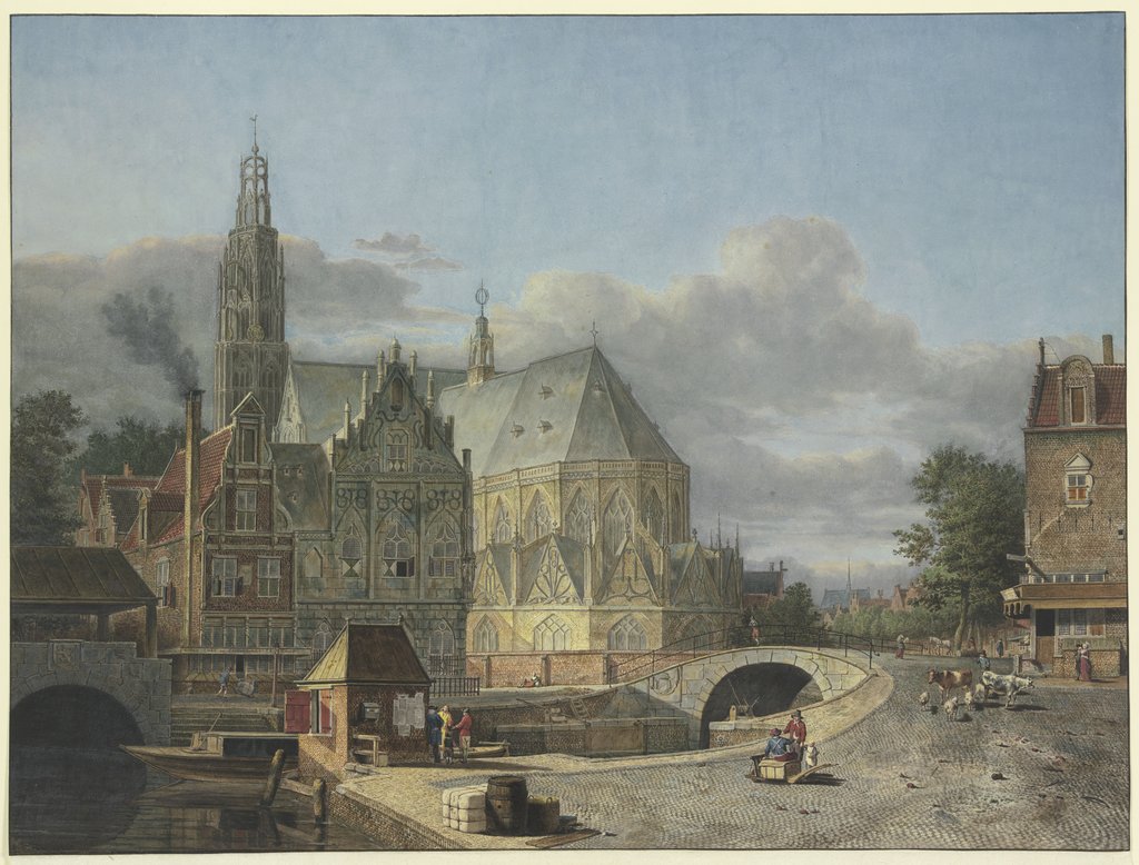 View of a Netherlandish City, Johannes Huibert Prins