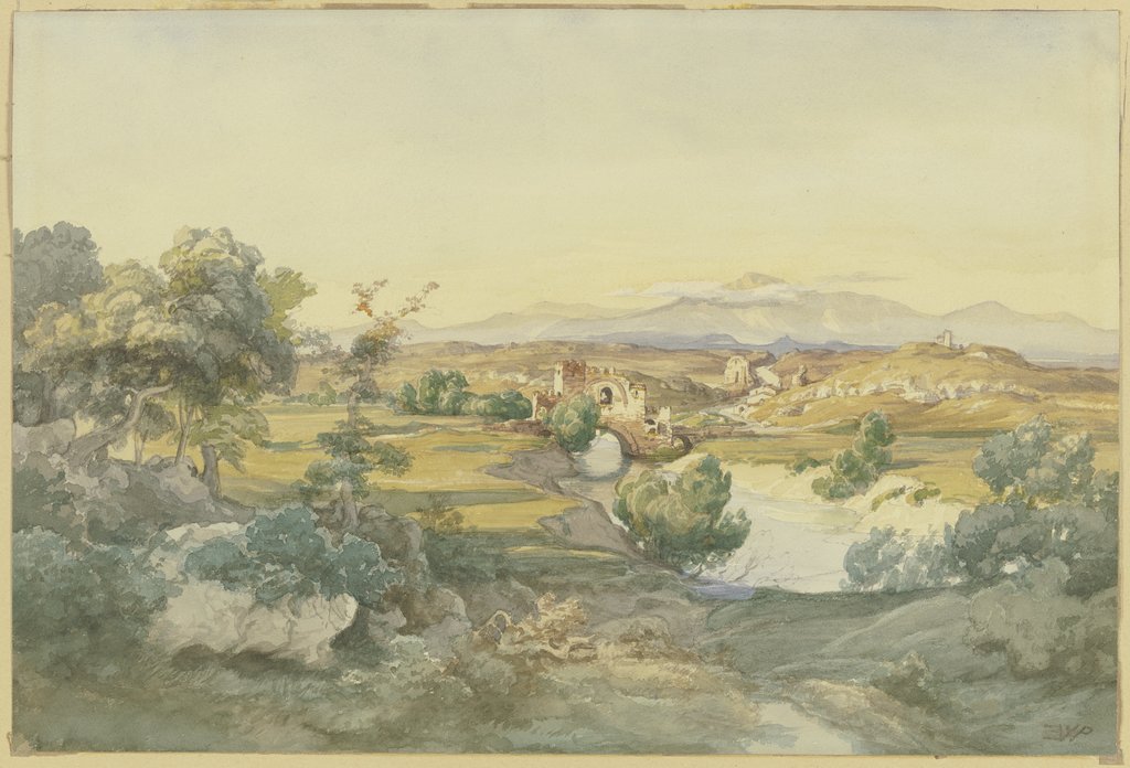 Italian landscape, Eduard Wilhelm Pose