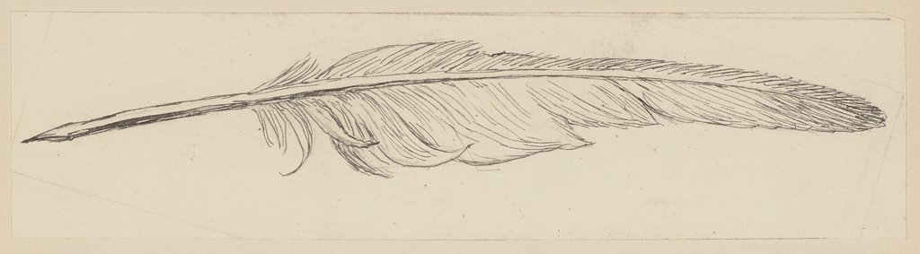 Drawing for the primer: Feather, Hans Thoma