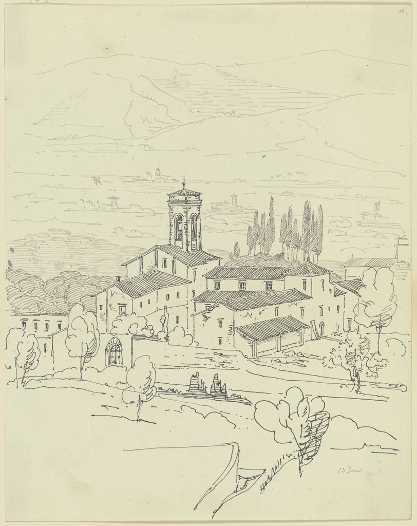 Landschaft bei Florenz, Friedrich Maximilian Hessemer