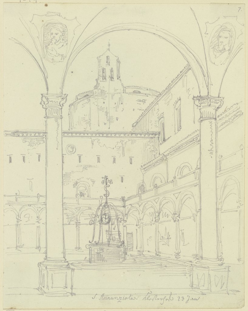 Der Kreuzgang von Santissima Annunziata in Florenz, Friedrich Maximilian Hessemer