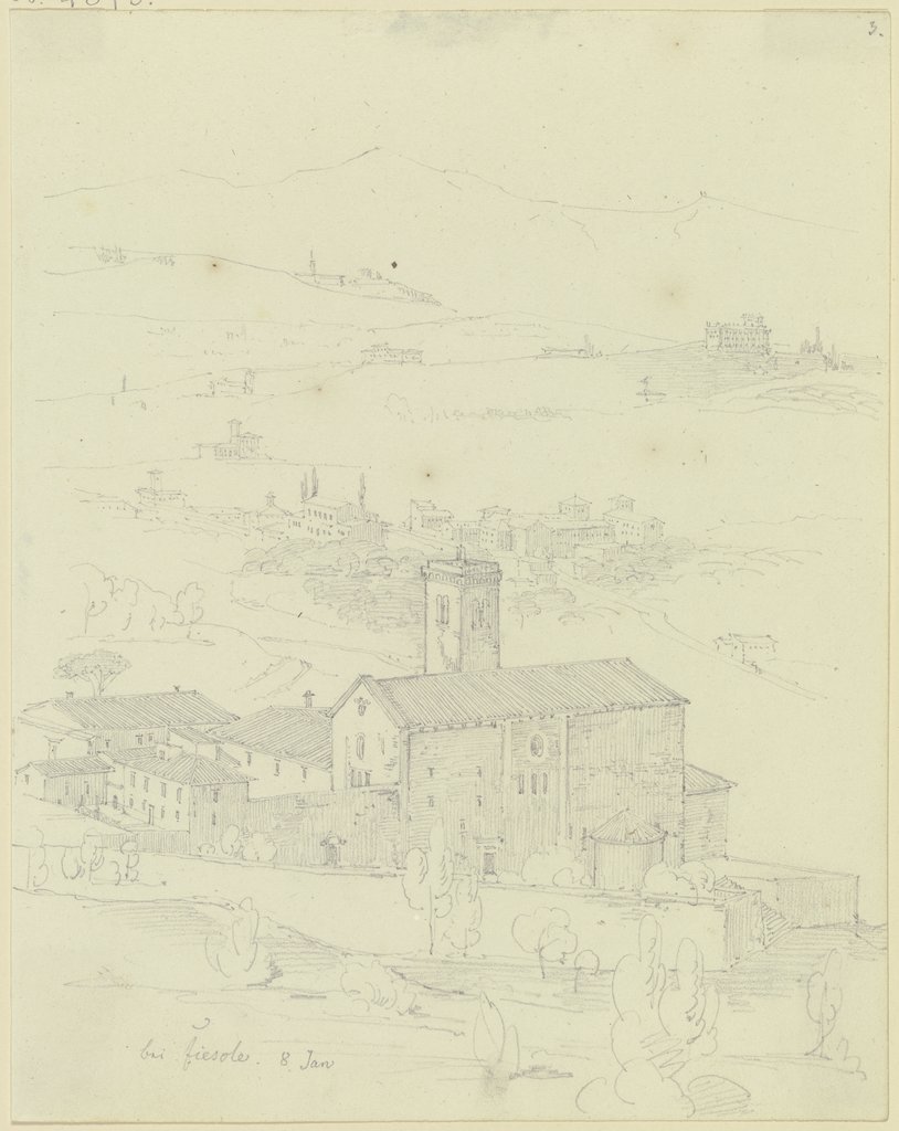 Landschaft bei Fiesole, Friedrich Maximilian Hessemer